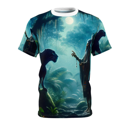 T-Shirt | Nadruk na całej powierzchni | T-shirt unisex | Mistyczny szamanizm | Spotkanie dzikości