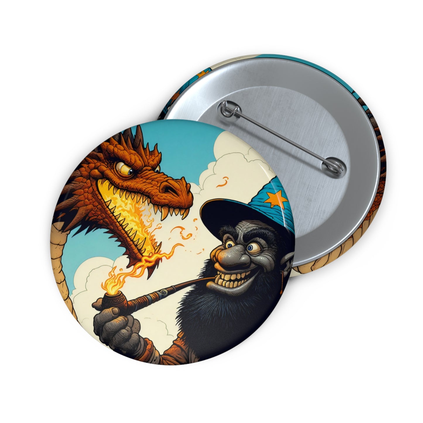 Spilla | Spilla da balia | Con spilla sul retro | Fantasy Epico | Magia Draconiana | Goblin
