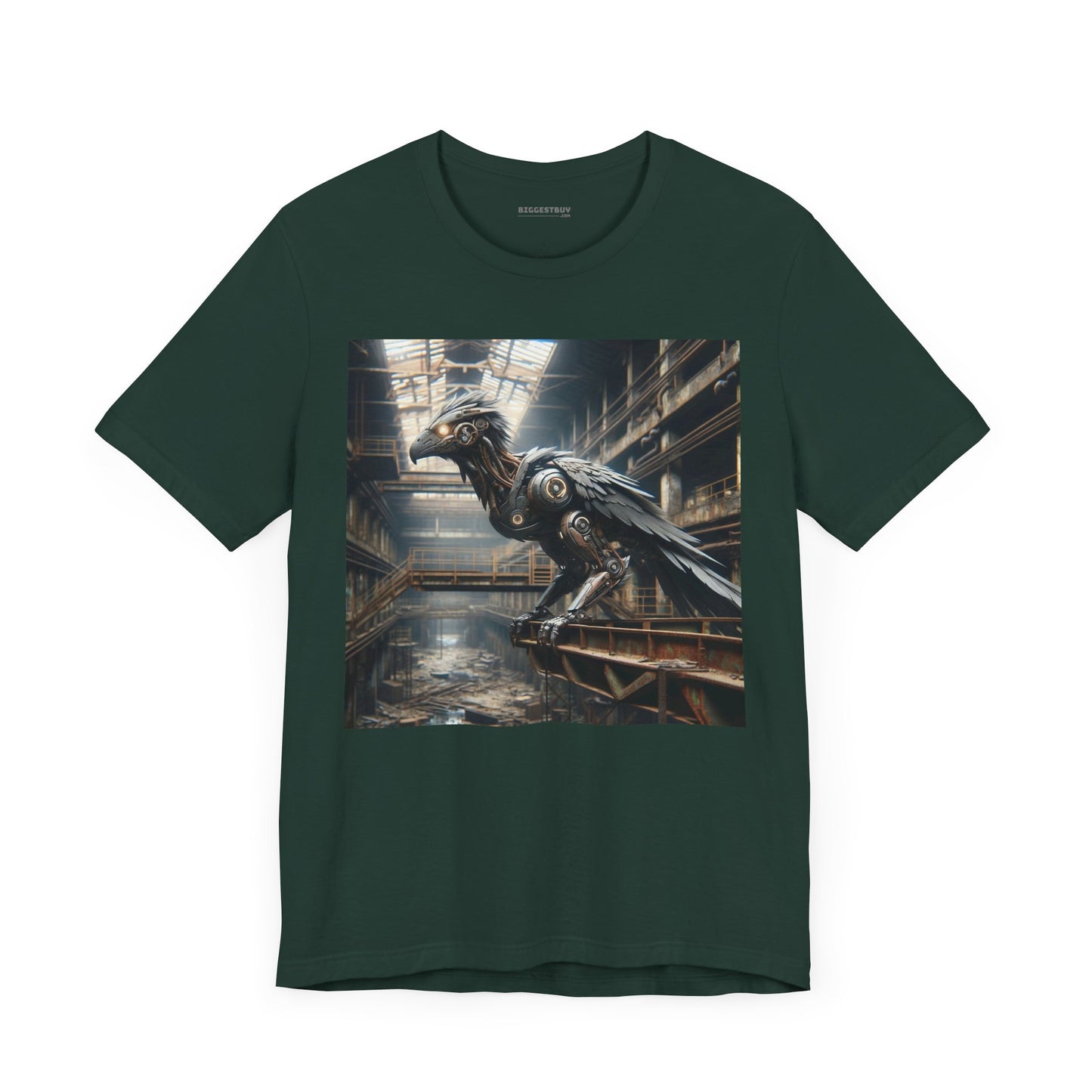 T-shirt | Unisex | Maglietta in jersey | Manica corta | Steampunk Post-Apocalittico | Corvo Meccanico
