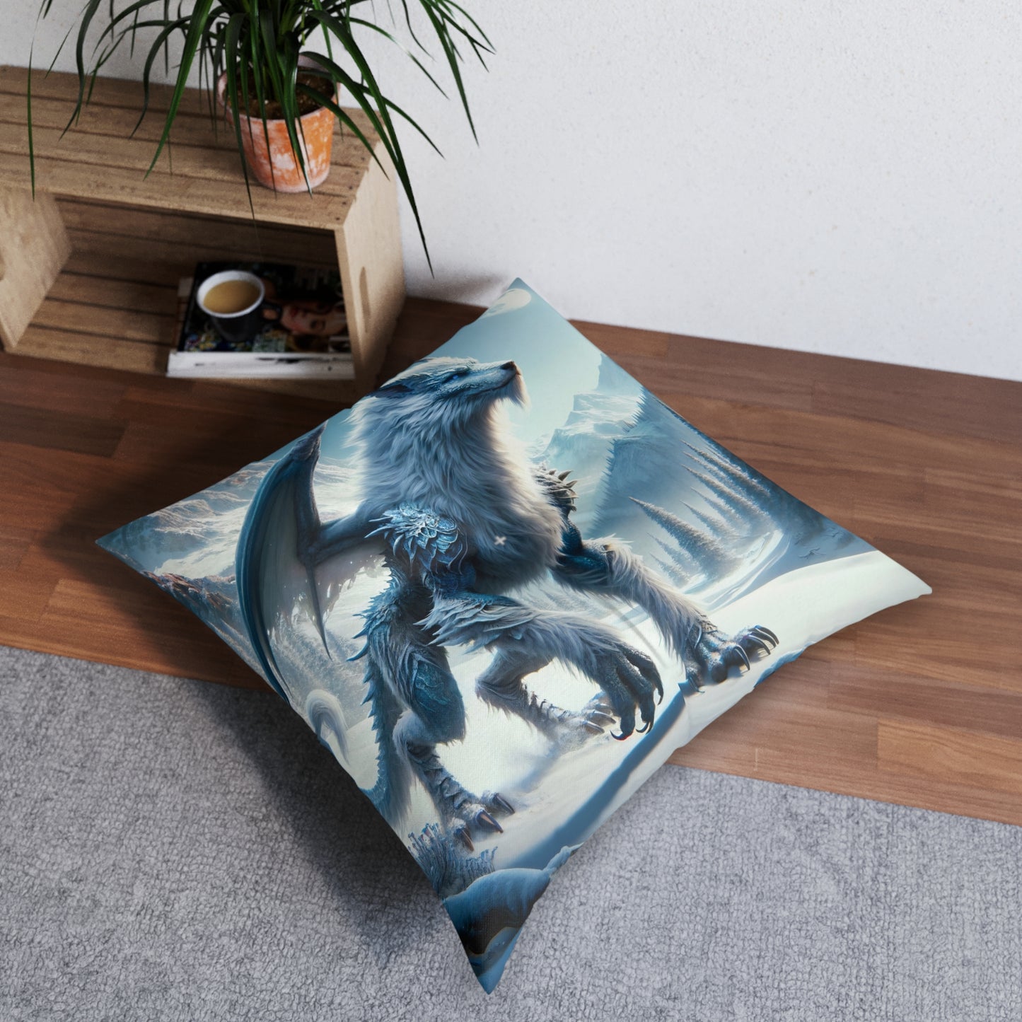 تکیہ | فرش کا تکیہ | ٹفٹڈ | مربع | نورسی اساطیر | فینریر