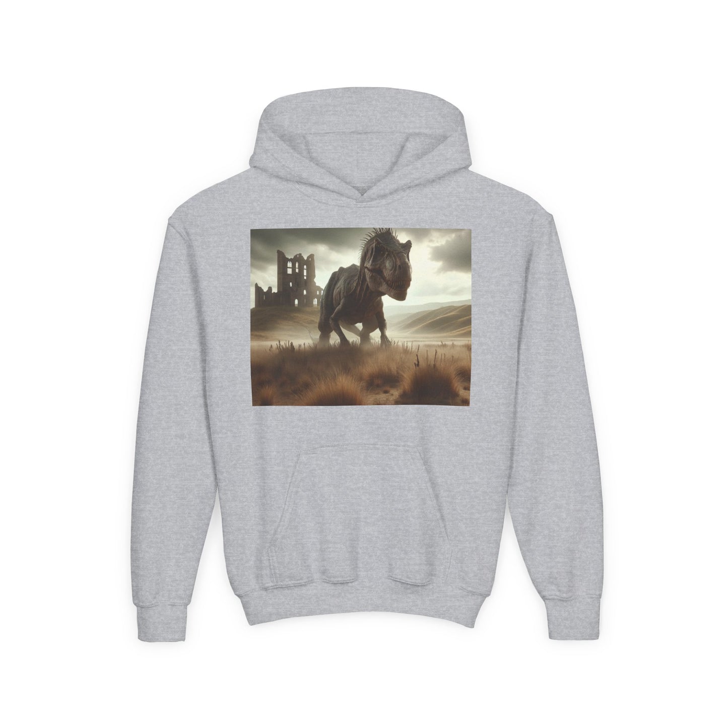 Felpa | Ragazzi | Con cappuccio | Misto pesante | Paleofinzione | Dinosauri Preistorici | T-Rex