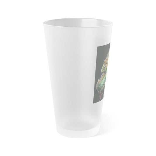 Glass | Halvliterglass | Frostet | Steampunk Fantasy | Mekanisk Drage