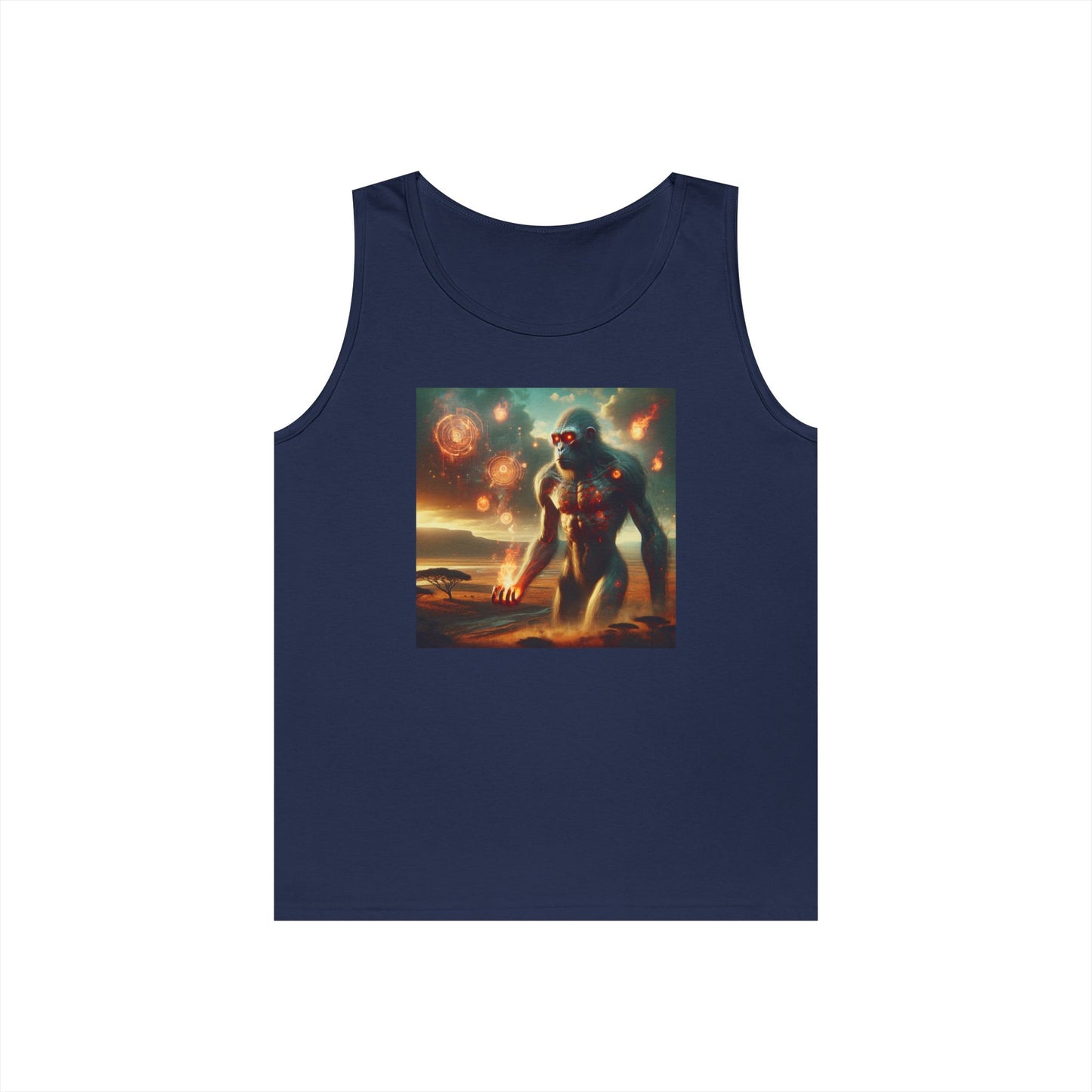 Tank Top | Unisex | Katun Tebal | Mitos Titan Api | Dewa Primordial
