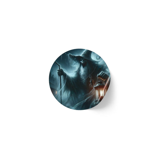 Stickerlabelrol | Rond | Ondode Tovenaar | Necromantie | Geest