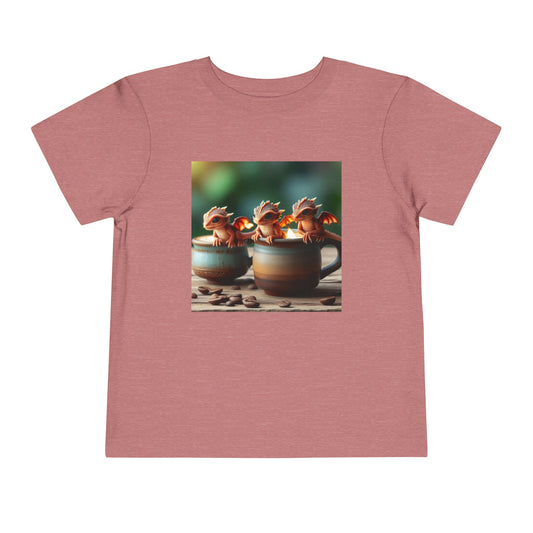 Tシャツ | 幼児用Tシャツ | 半袖 | 可愛いファンタジーアート | 赤ちゃんドラゴン