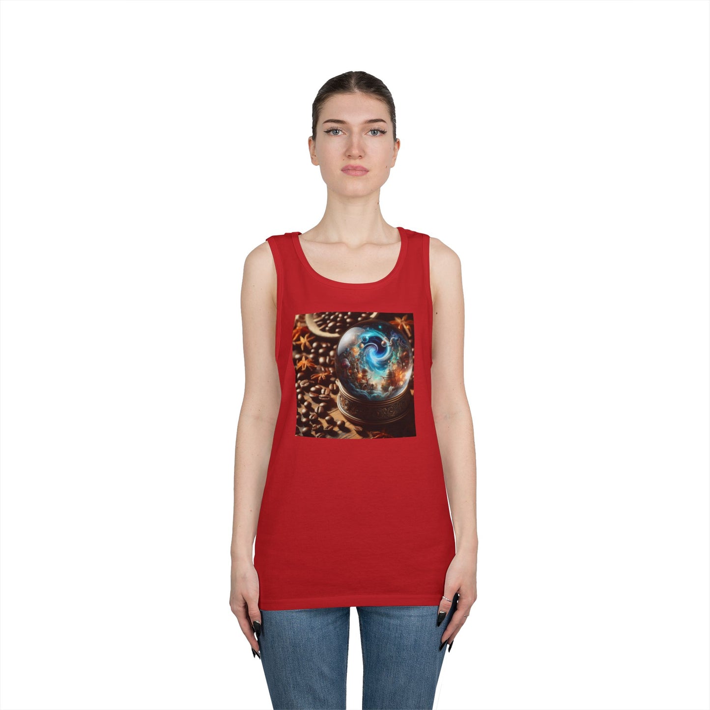 Tanktop | Unisex | Schwere Baumwolle | Kosmische Mythologie | Schneekugel