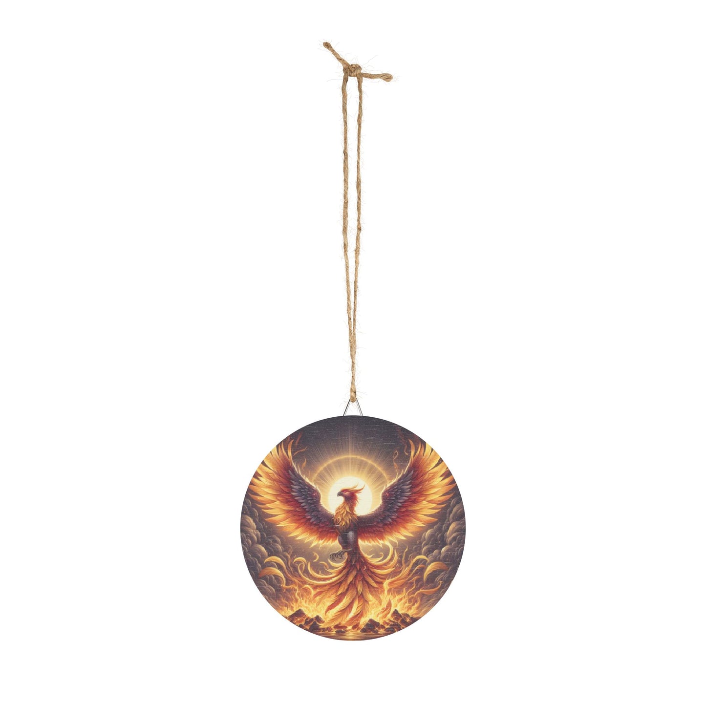 Skylt | Trä | Mytisk Fenix | Eldfödd Fågel