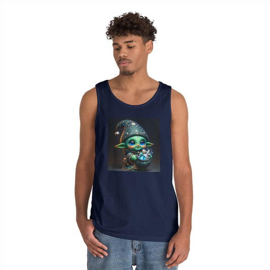 Tanktop | Unisex | Zwaar katoen | Kosmische Folklore | Goblin Figurine