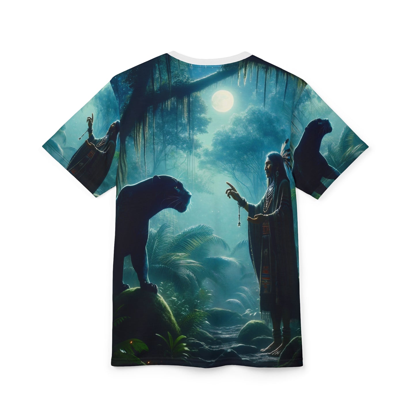 T-skjorte | Heldekkende trykk | Unisex T-skjorte | Mystisk Folklore | Dyretaler | Møte