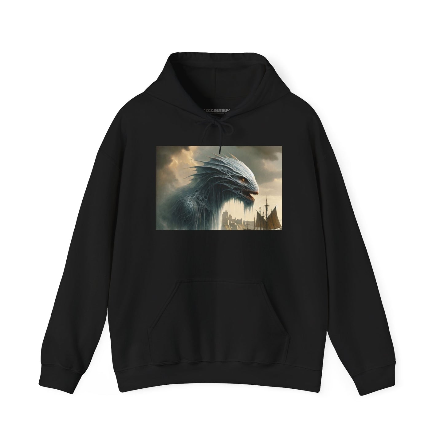 Felpa con cappuccio | Unisex | Felpa con cappuccio | Misto pesante | Mitologia Nordica | Jörmungandr | Serpente Marino