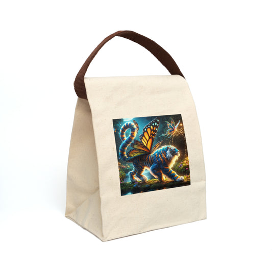 Lunchtas | Canvas | Met riem | Magisch Realisme | Vlinder Tijger