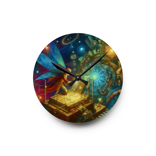 دیوار گھڑی | ایکریلک | گول یا مربع | روحانی مجسم | فیری پزل باکس