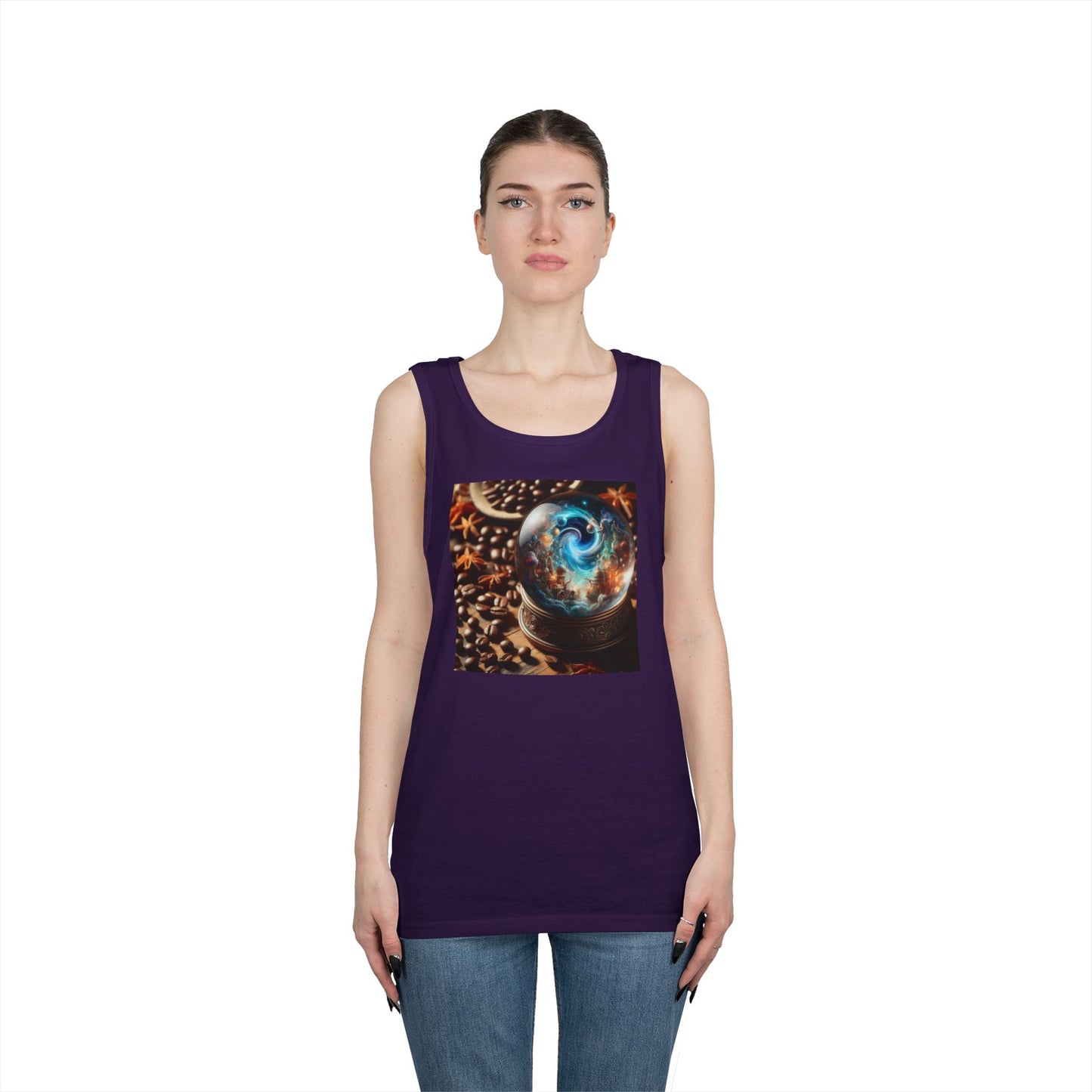Tanktop | Unisex | Schwere Baumwolle | Kosmische Mythologie | Schneekugel