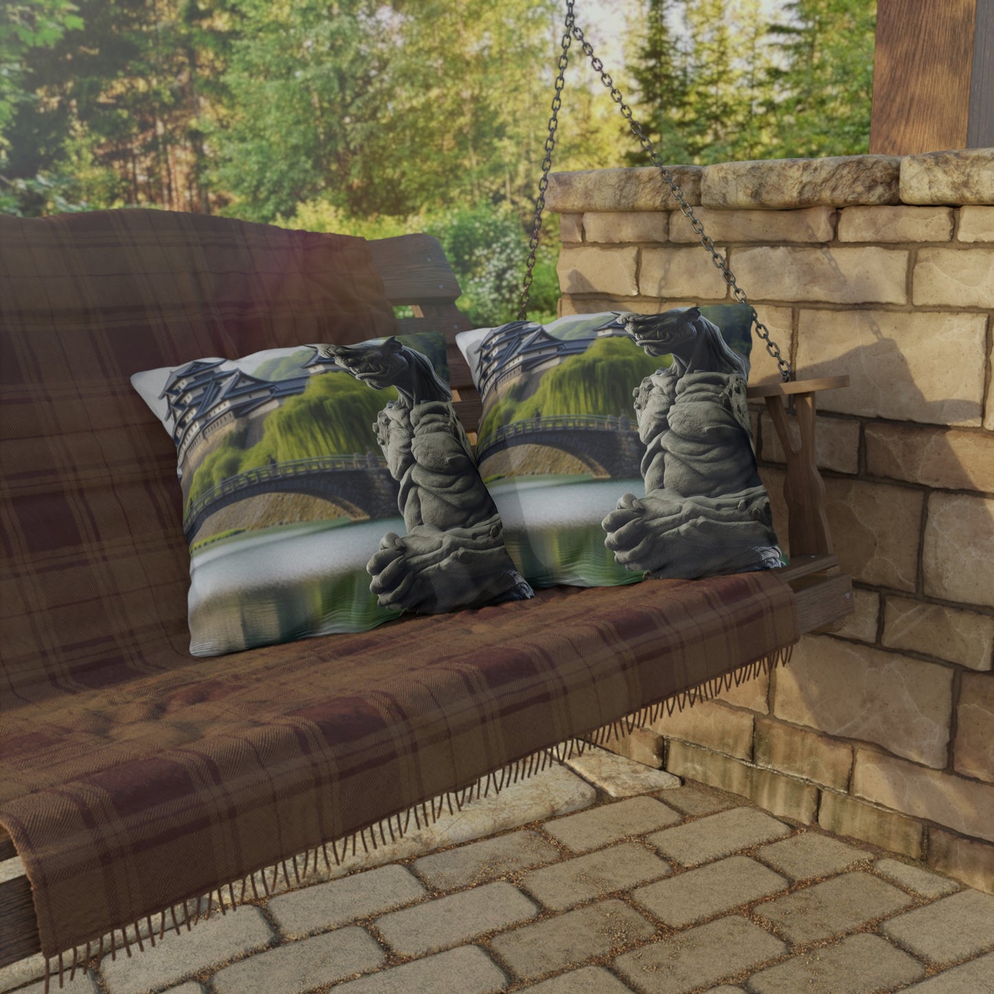 Cuscino | Cuscino da esterno | Folklore giapponese | Oni | Statua