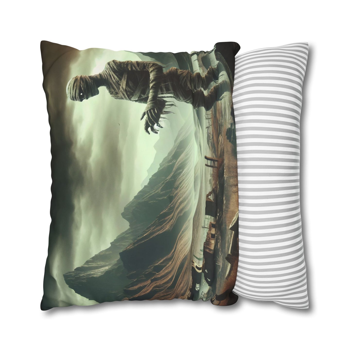 Poszewka na poduszkę | Kwadratowy | Płótno poliestrowe | Egipska Groza | Mumia Pustyni