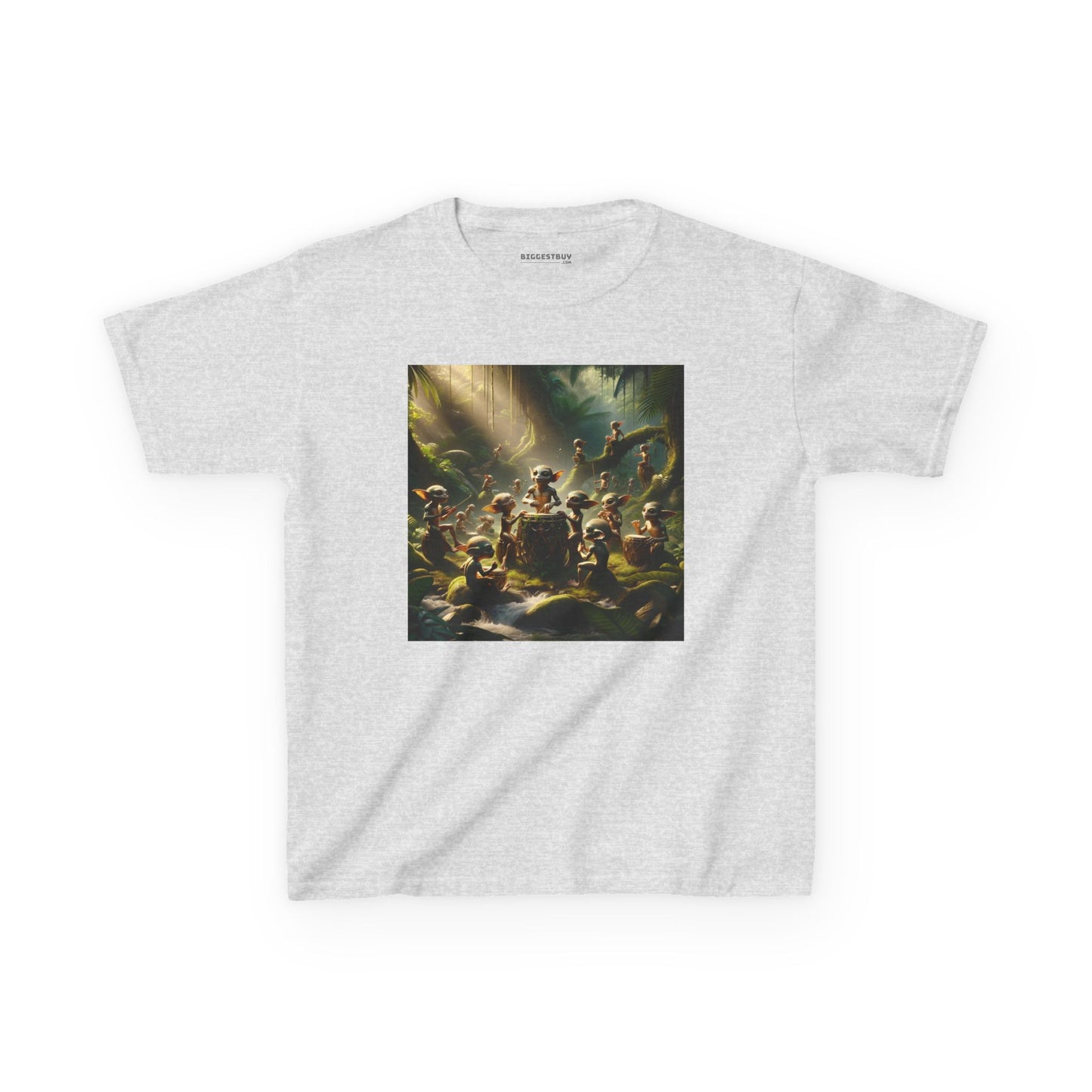 Tシャツ | キッズTシャツ | ヘビーコットン | 森の精霊 | 太鼓の儀式 | 妖精