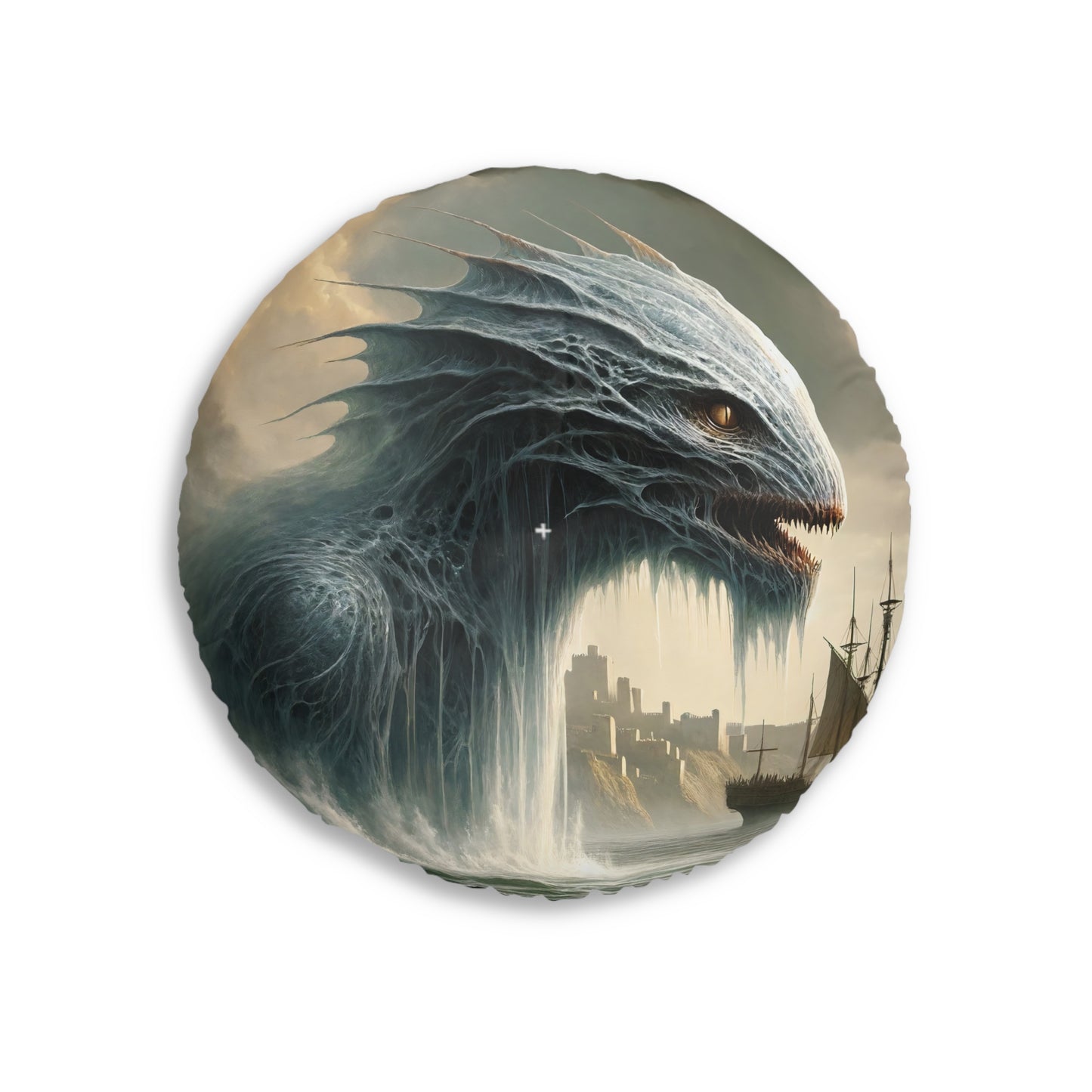Cuscino | Cuscino da pavimento | Trapuntato | Rotondo | Mitologia Nordica | Jörmungandr | Serpente Marino