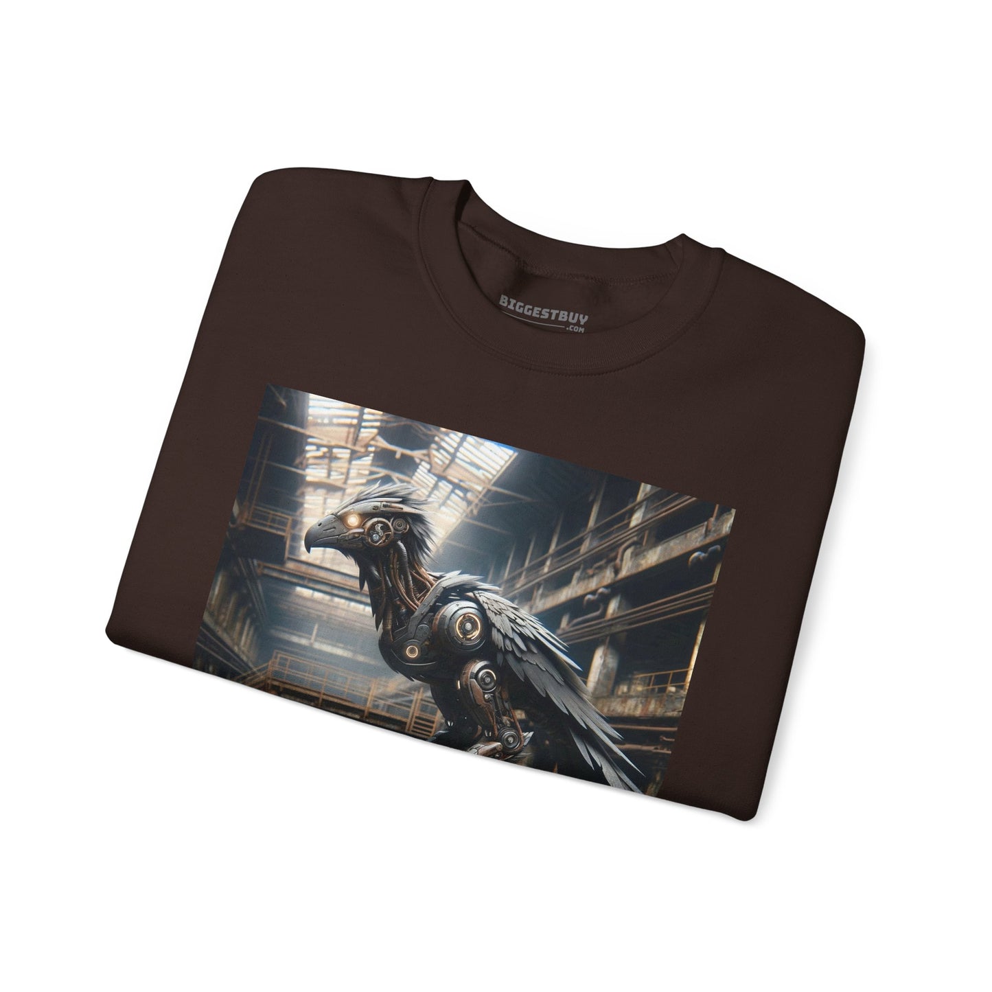 Felpa | Unisex | Girocollo | Misto pesante | Steampunk Post-Apocalittico | Corvo Meccanico