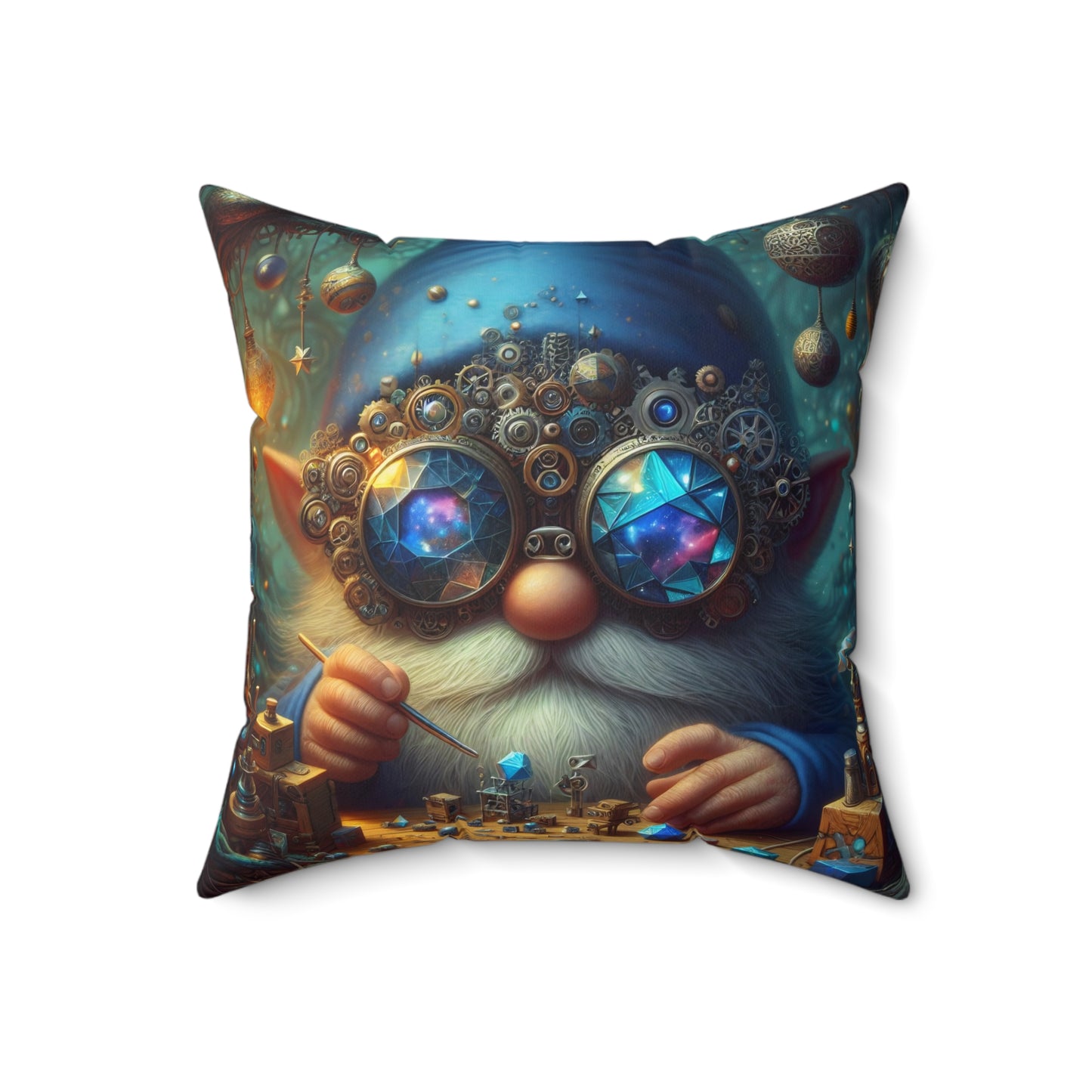 Bantal | Poliester | Persegi | Folklor Nordik | Tomte | Gnome Alkemis