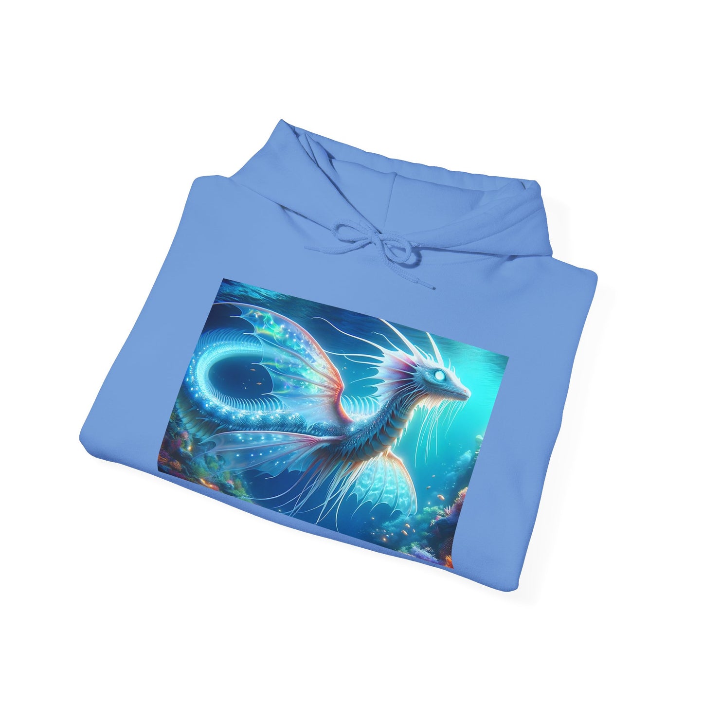 Bluza z kapturem | Unisex | Bluza dresowa z kapturem | Gruba mieszanka | Mitologia morska | Ryujin | Smok wodny