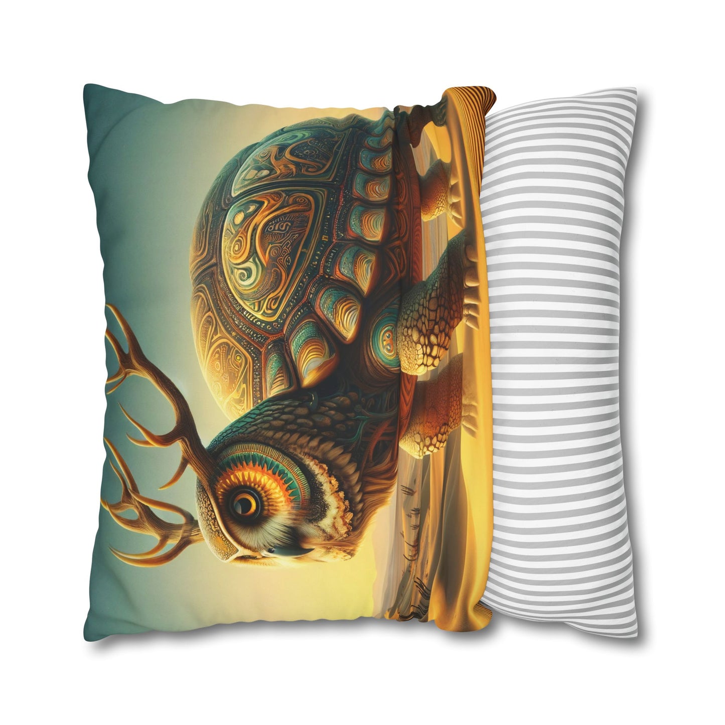 Poszewka na poduszkę | Kwadratowy | Płótno poliestrowe | Mitologiczny Hybryd | Kirin-Kame