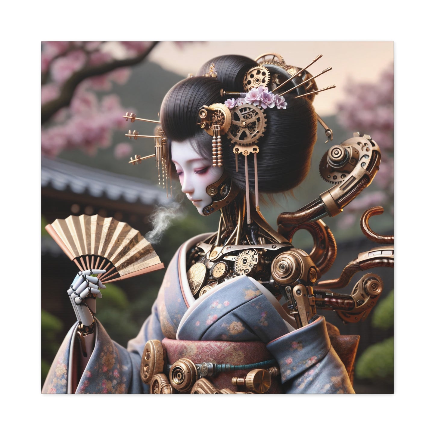 Canvas | Mat | Steampunk | Cyberpunk | Geisha Robot