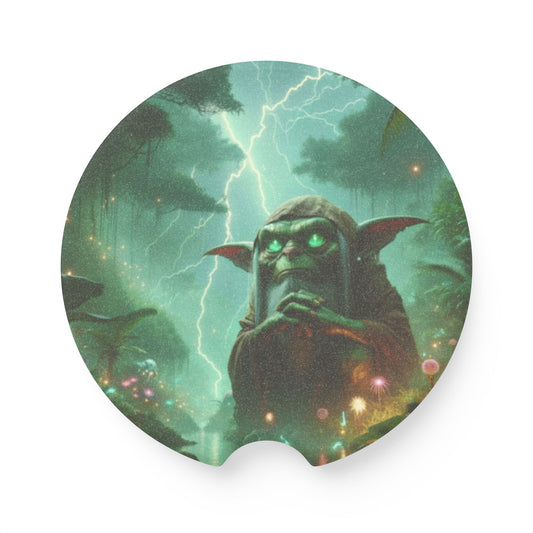 Coaster | Car Coaster | Soapstone | Shamanic Fantasy | Boggart | Goblin
