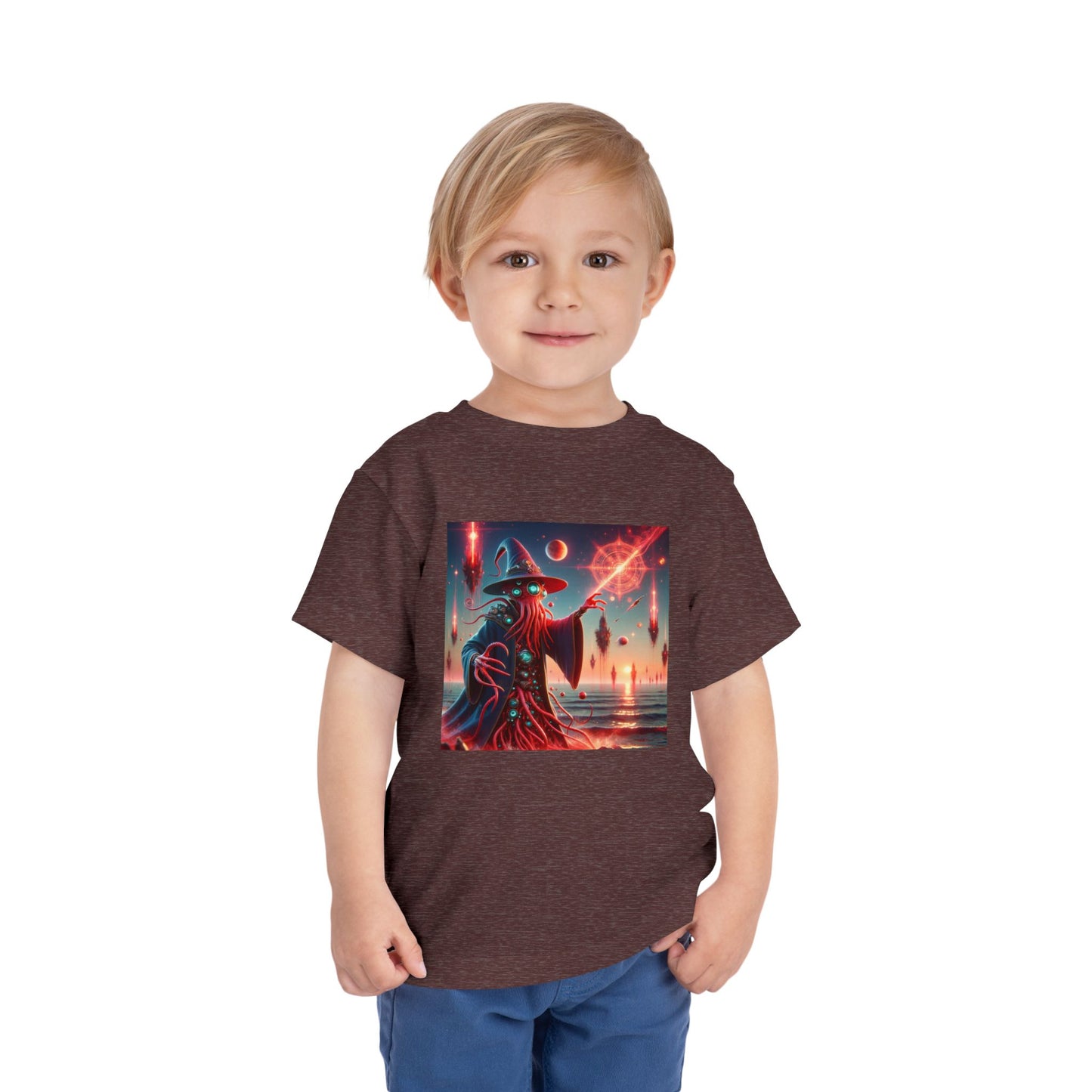 Camiseta | Camiseta para niños pequeños | Manga corta | Horror Cósmico | Mago Lovecraftiano
