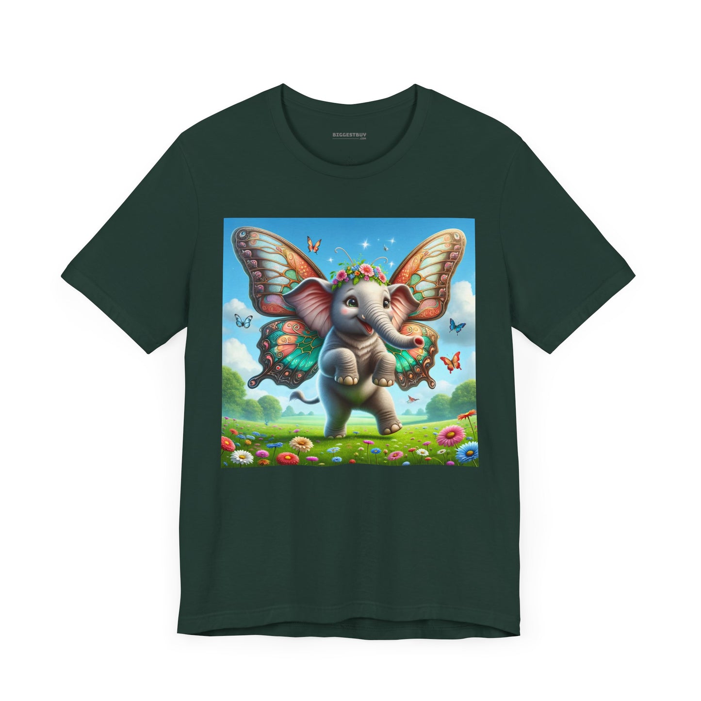 T-shirt | Unisex | Maglietta in jersey | Manica corta | Mitologia Fantastica | Airavata | Elefantino
