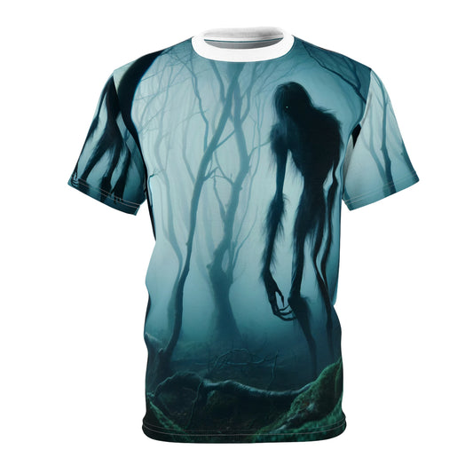 T-skjorte | Heldekkende trykk | Unisex T-skjorte | Skogskrekk | Wendigo | Skyggevesen