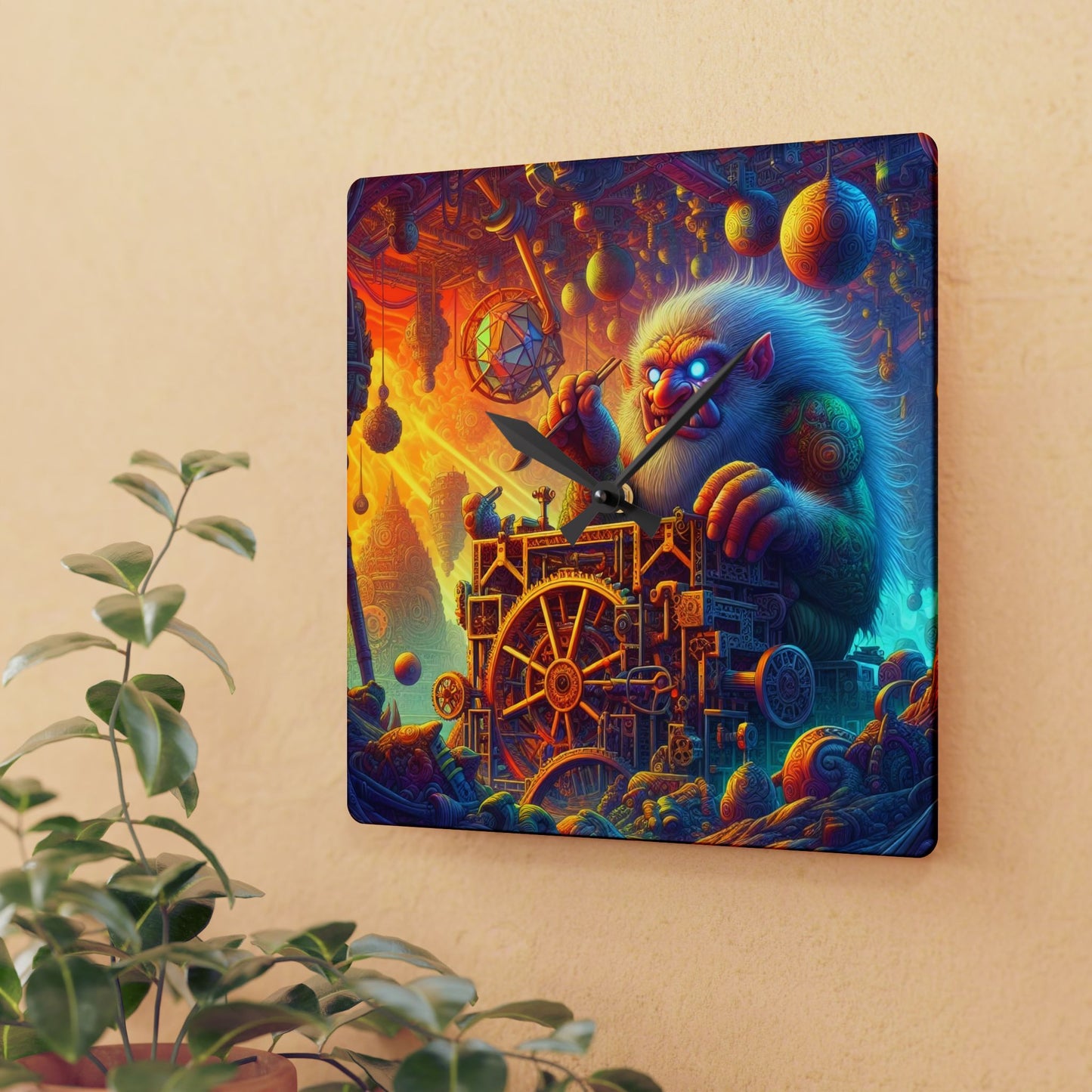 Zegar ścienny | Akrylowy | Okrągły lub kwadratowy | Mitologia Arktyczna | Mechanik Lodu