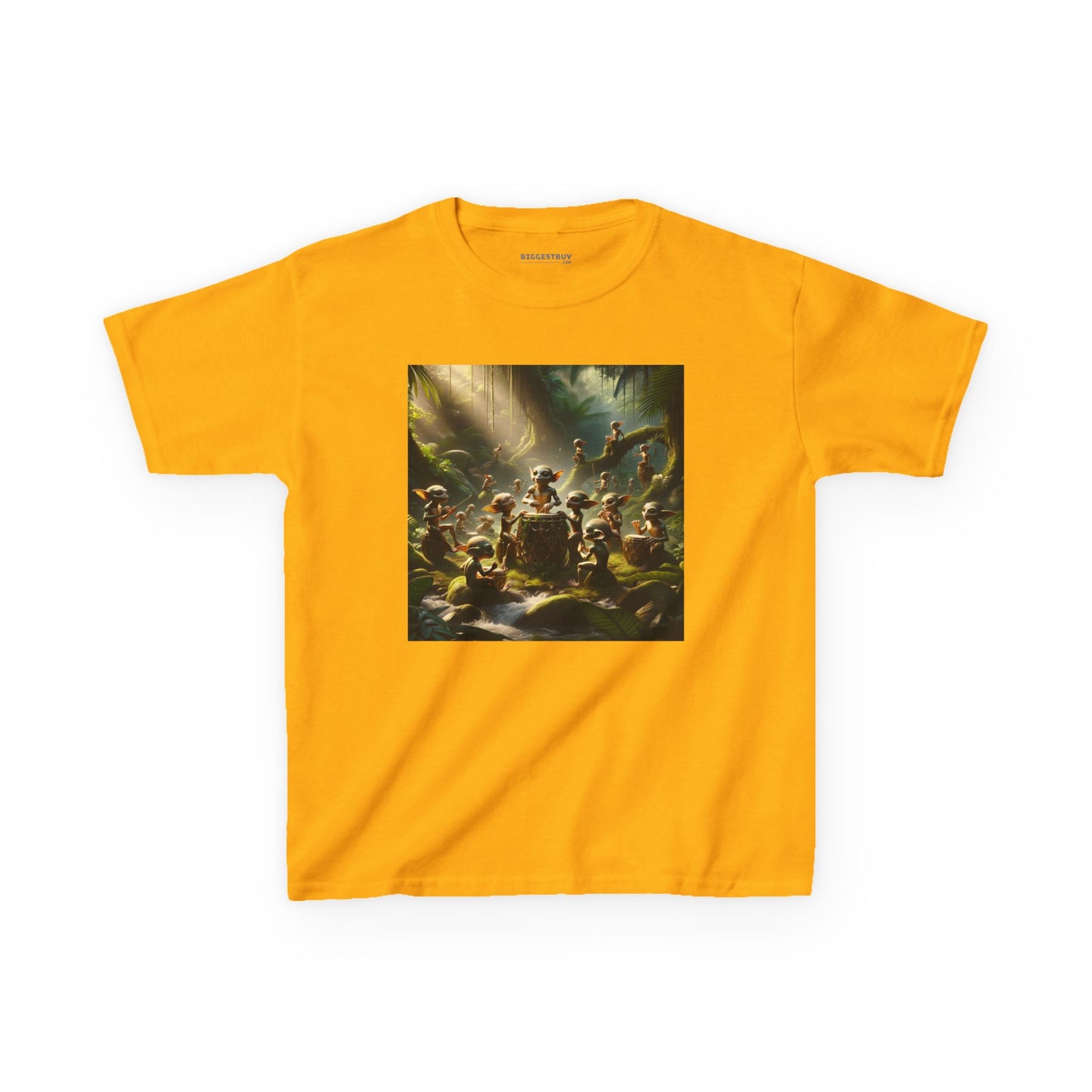 Tシャツ | キッズTシャツ | ヘビーコットン | 森の精霊 | 太鼓の儀式 | 妖精