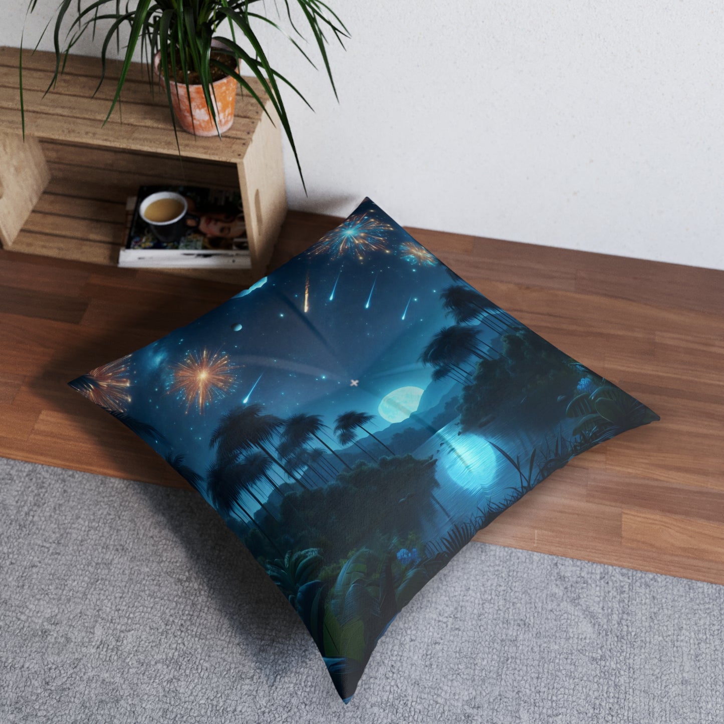 تکیہ | فرش کا تکیہ | ٹفٹڈ | مربع | کونی تخیل | آسٹرلاگوس | راتی منظر