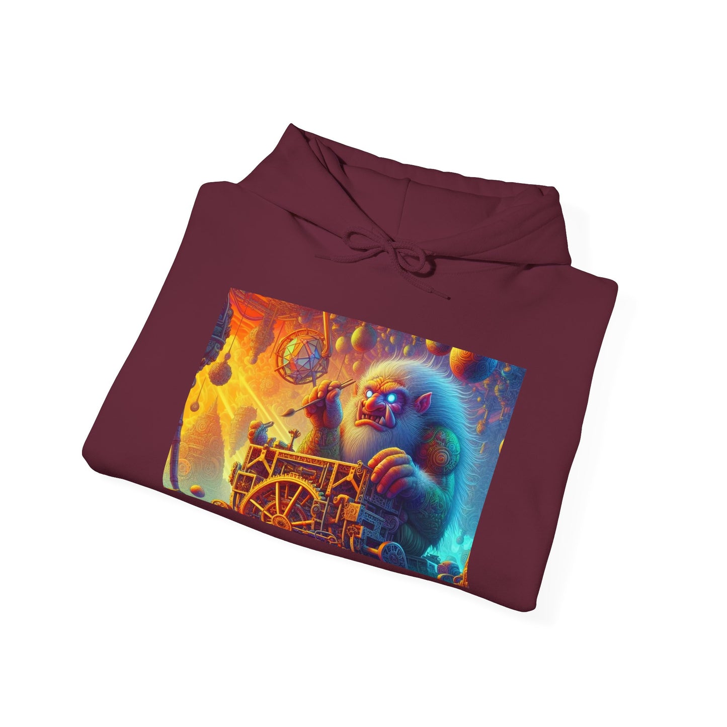 Bluza z kapturem | Unisex | Bluza dresowa z kapturem | Gruba mieszanka | Mitologia Arktyczna | Mechanik Lodu