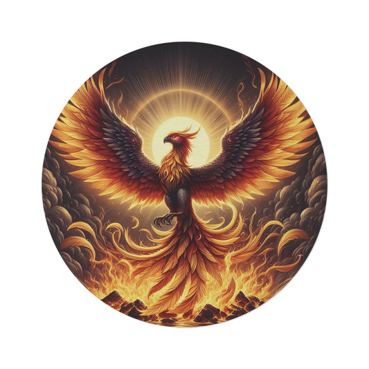 Tapete | Redondo | Fantasia Mítica | Fênix Renascida