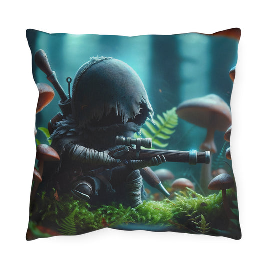 Kissen | Outdoor-Kissen | Biolumineszente Fantasy | Waldkrieger