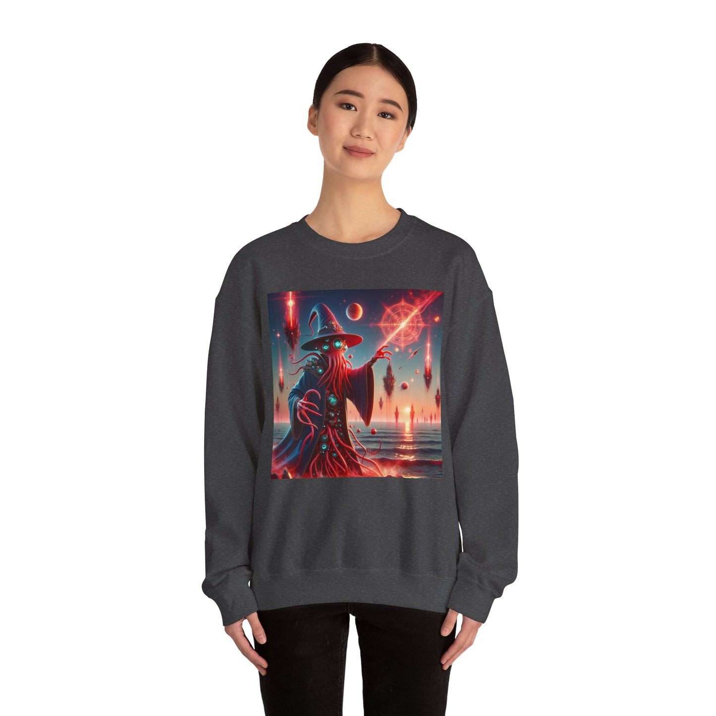 Genser | Unisex | Rund hals | Kraftig blanding | Kosmisk Skrekk | Illithid Trollmann