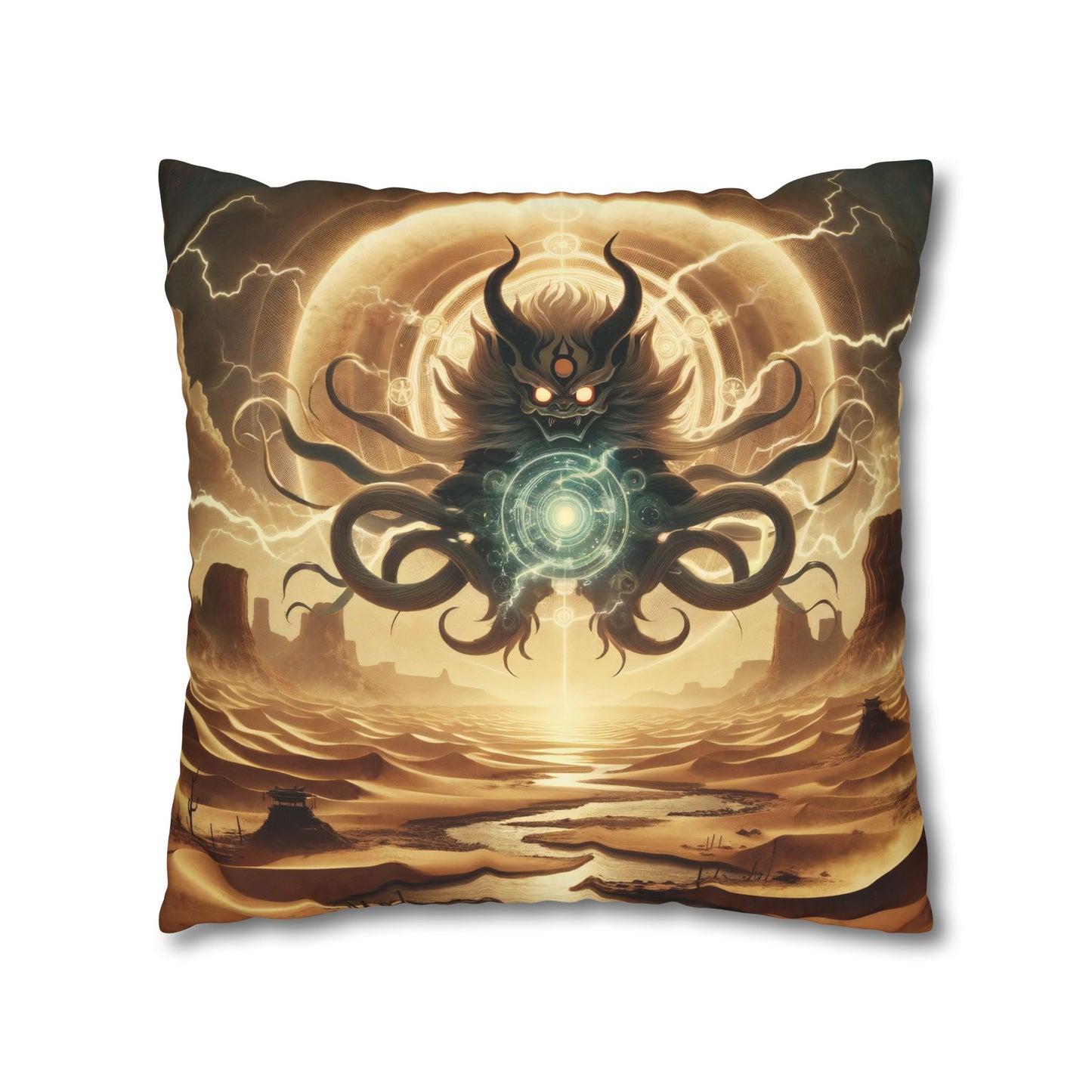 Funda de almohada | Cuadrado | Lienzo de poliéster | Horror Cósmico | Entidad Lovecraftiana | Caos