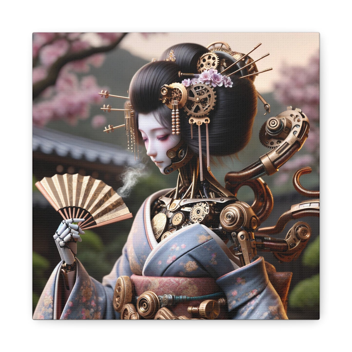 Canvas | Mat | Steampunk | Cyberpunk | Geisha Robot
