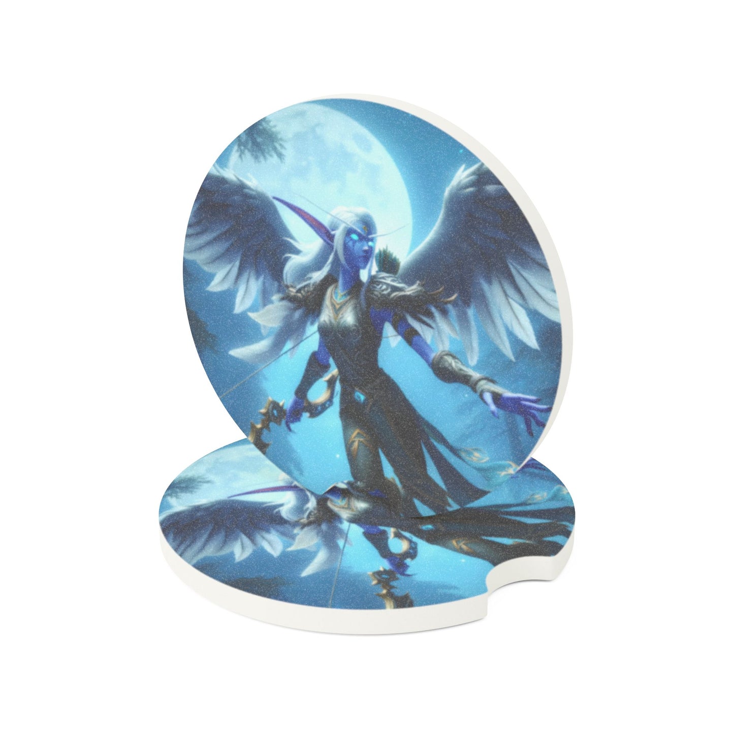 Onderzetter | Auto-onderzetter | Zeepsteen | Elfen Fantasy | Nachtkrijger | Engel