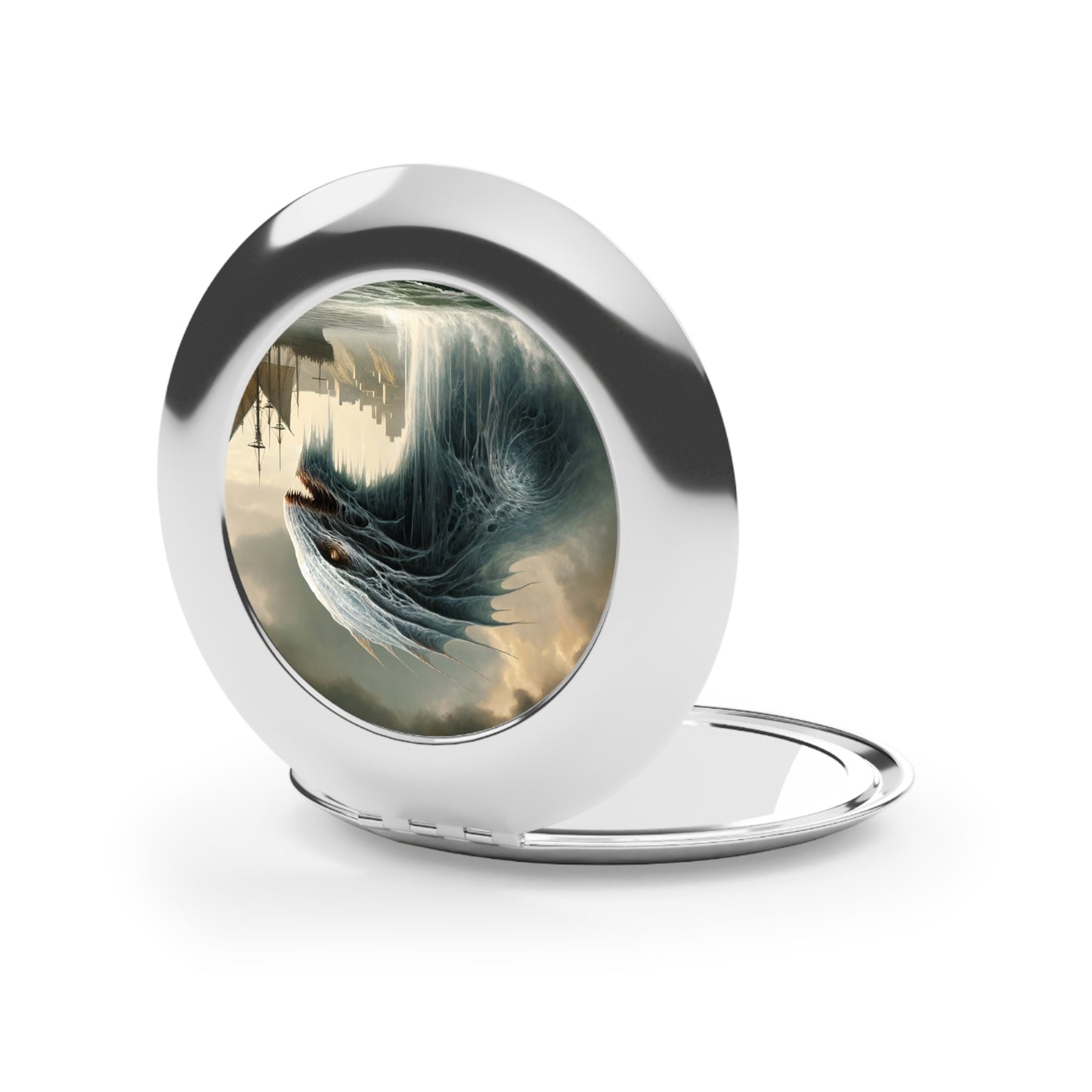 Specchio | Specchio da viaggio | Compatto | Mitologia Nordica | Jörmungandr | Serpente Marino