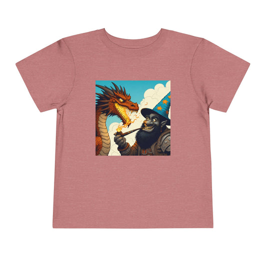Camiseta | Camiseta Infantil | Manga Curta | Fantasia Épica | Duelo de Magia | Dragão
