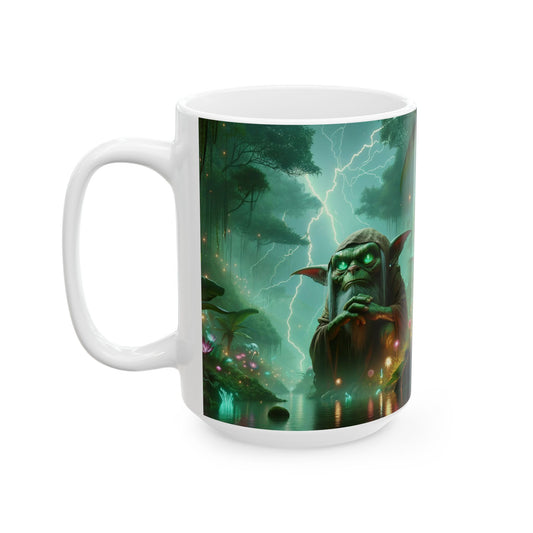 Tazza | Ceramica | Bianca | Fantasy Folcloristico | Sciamano Goblin