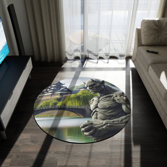 Rug | Round | Dark Fantasy | Yokai Lore | Oni