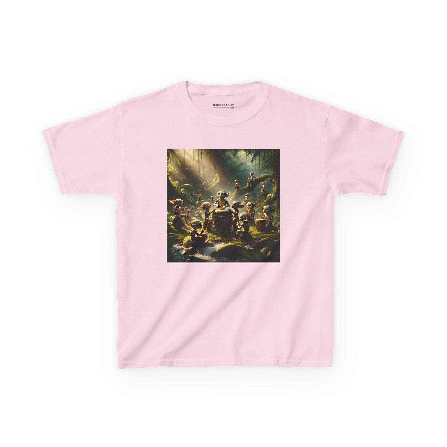 Tシャツ | キッズTシャツ | ヘビーコットン | 森の精霊 | 太鼓の儀式 | 妖精