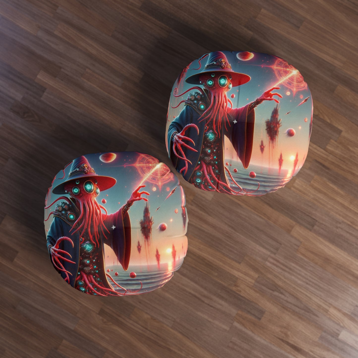 Yastık | Yer Minderi | Püsküllü | Yuvarlak | Lovecraft Kozmik | İllithid | Büyücü