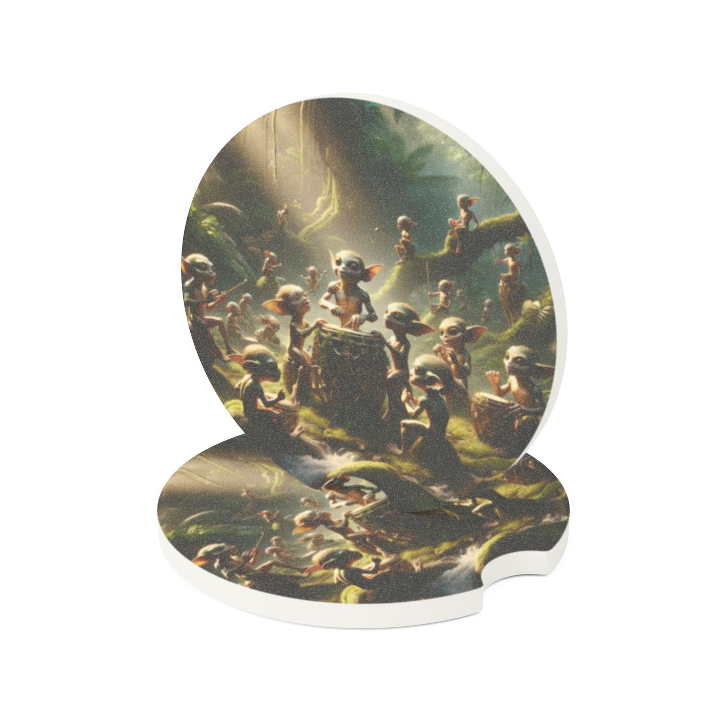 Onderzetter | Auto-onderzetter | Zeepsteen | Bosgeesten | Natuurmythologie | Trommels