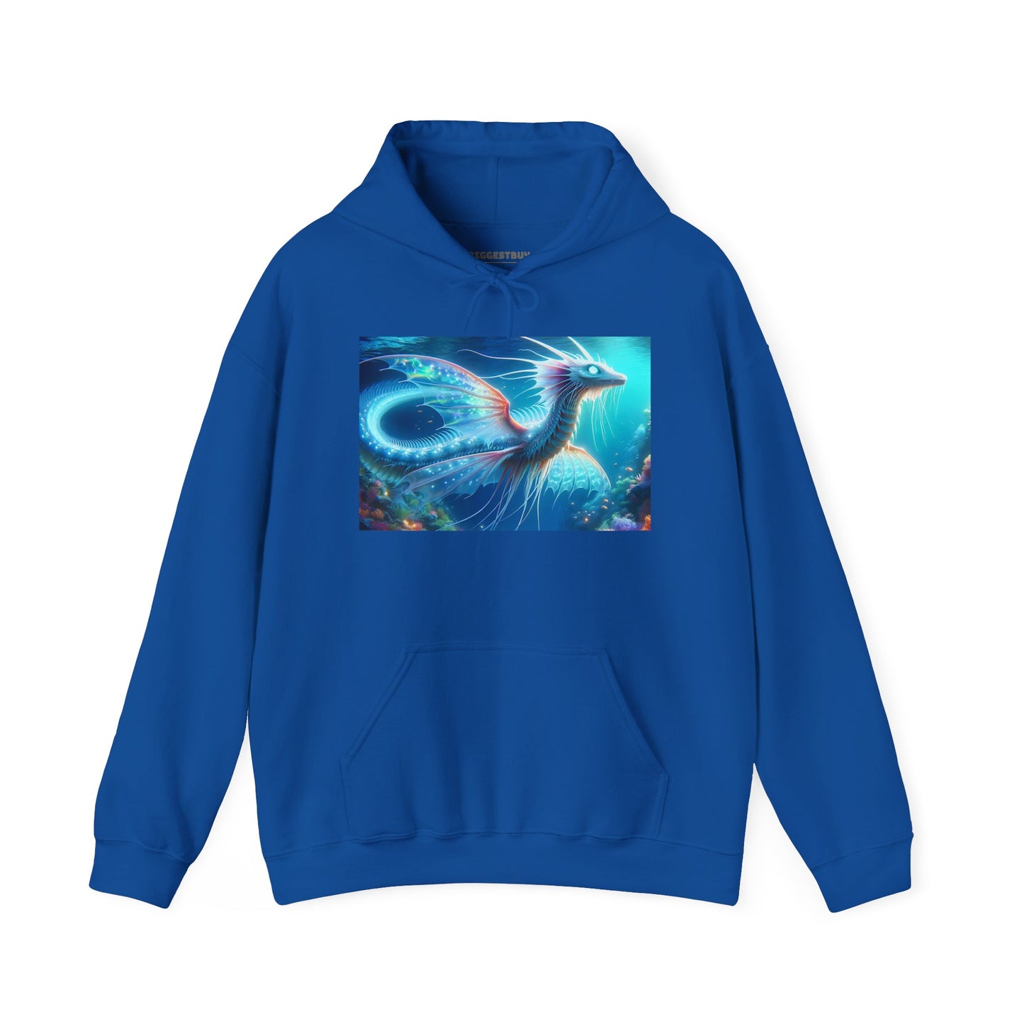 Bluza z kapturem | Unisex | Bluza dresowa z kapturem | Gruba mieszanka | Mitologia morska | Ryujin | Smok wodny