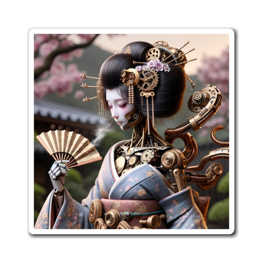 Magnet | Vinyl | Steampunk | Cyberpunk | Geisha