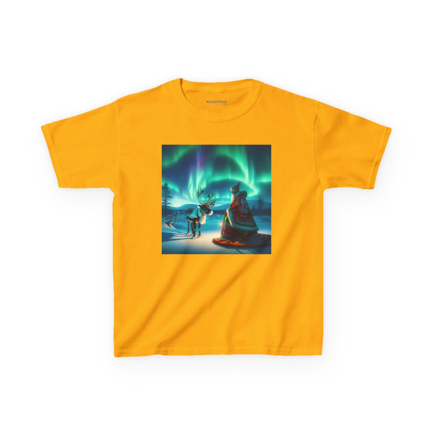 Camiseta | Camiseta Infantil | Algodão Pesado | Misticismo Nórdico | Xamã Sami